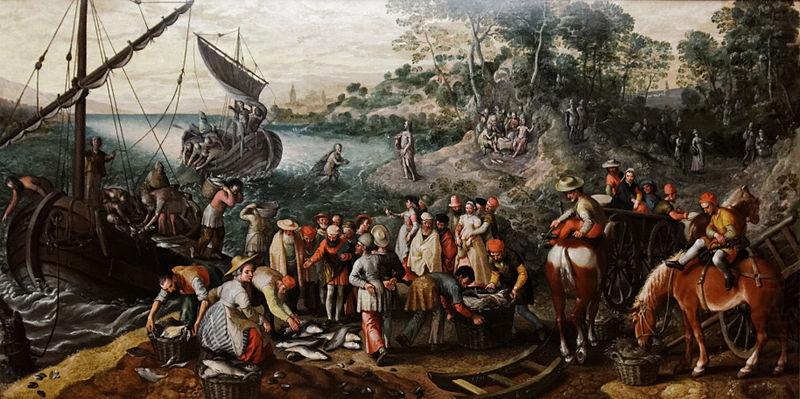 Joachim Beuckelaer Miraculous Draught of Fishes oil painting picture